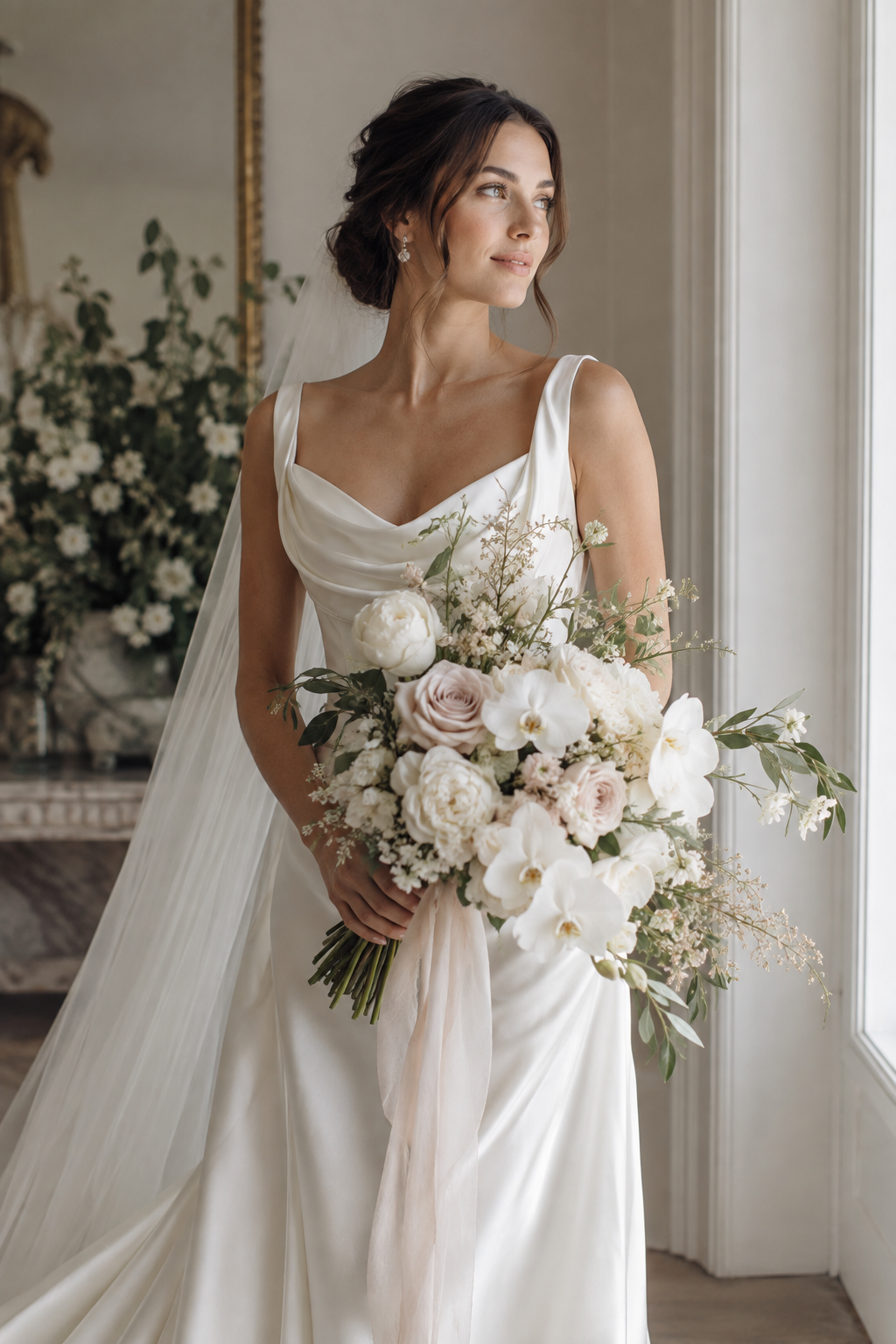 Sculptural bridal bouquet