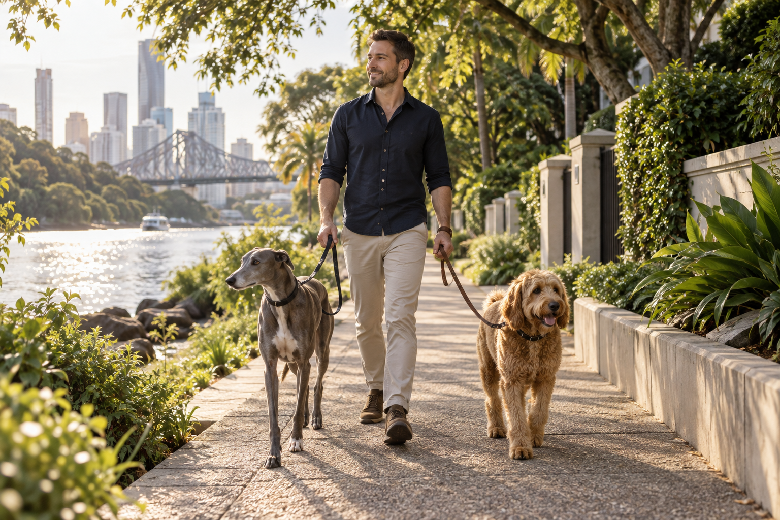 Private dog walking in Brisbane